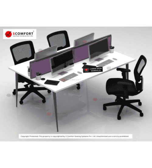 Scomfort SC-WRT22 Sharing  Workstation with partition and Seating Capacity 4 People